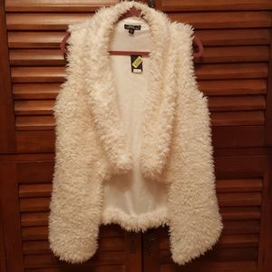 Faux sherpa teddy vest